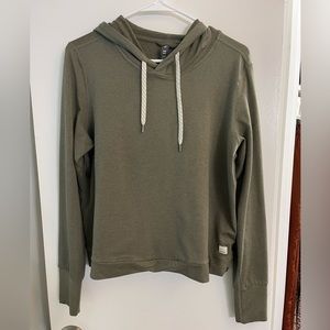 Vuori Halo Essential Hoodie - olive sz L